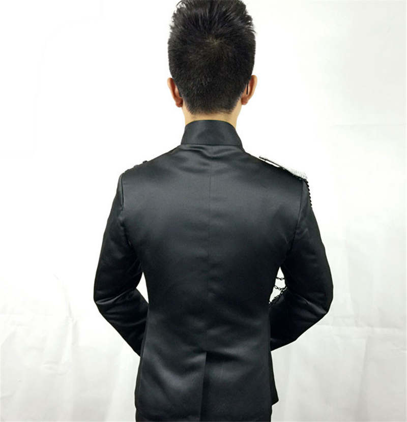 male diamonds jackets blue red black Rhinestone blazer outwear coat singer dancer performance nightclub bar groom bar fashion custumes