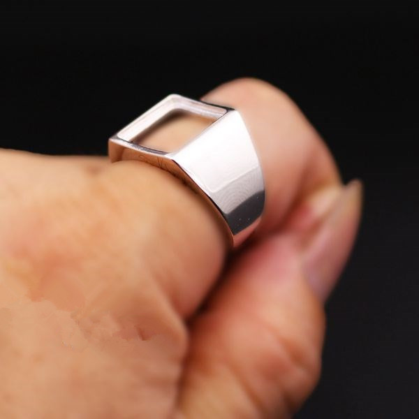 925 Sterling Silver 10x14mm Princess Cabochon Semi Mount Engagement Wedding Ring Men Jewelry Fine Silver