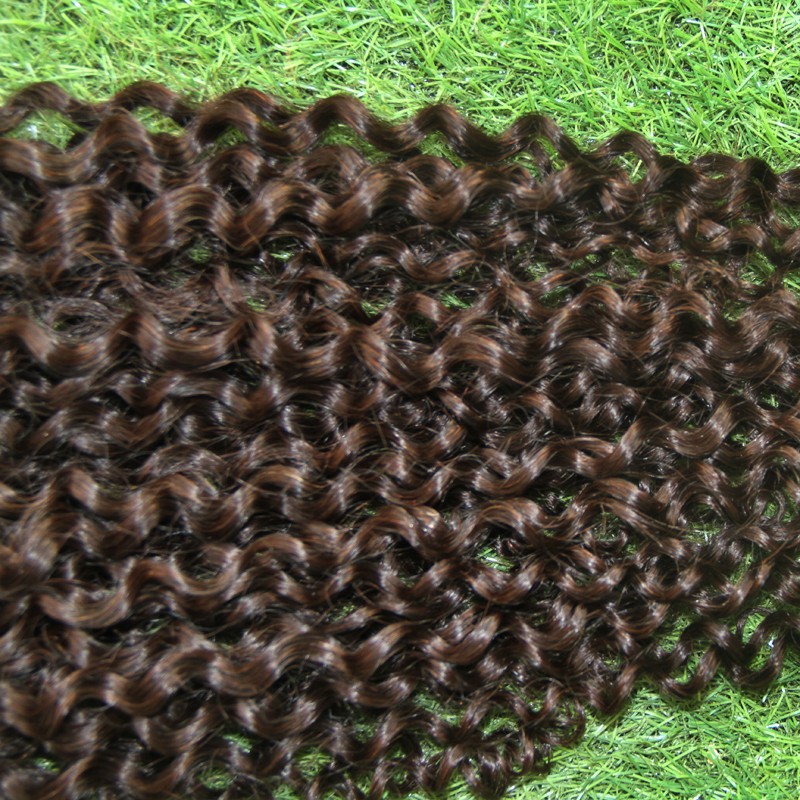 #4 Dark Brown Kinky curly clip in hair extensions 9pcs african american clip in human hair extensions 100g afro kinky curly clip ins