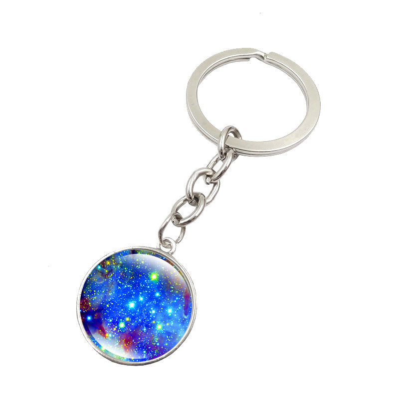 New arrival Explosive Galaxy Star Time Gemstone Keychain Pendant Key Chain KR146 Keychains mix order 20 pieces a lot