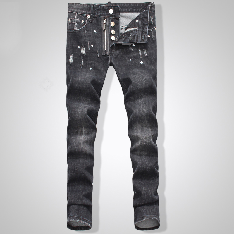 TOP Men's new Biker Oil Printed Jeans Classic Mens Fashion High Quality Skinny Patchwork Denim for d2Jeans man1467, Blue
TOP Men's new Biker Oil Printed Jeans Classic Mens Fashion High Quality Skinny Patchwork Denim for d2Jeans man1467, Blue