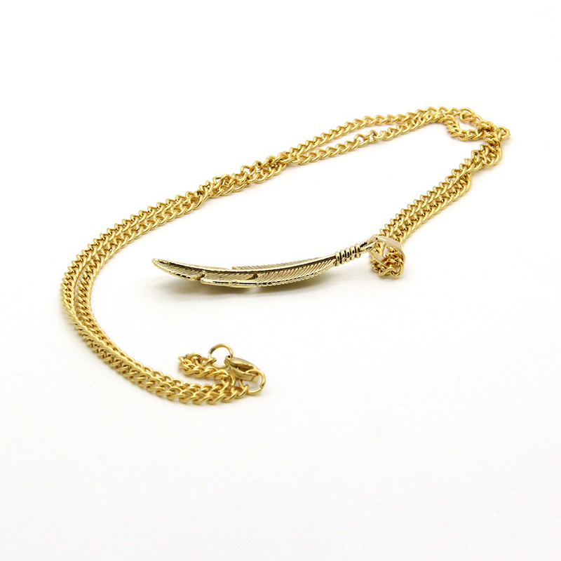 Gold And Silver Plated Wholesale 10pcs Alloy Metal Feather & Stainless Steel Chain Fashion Feathers Pendants Necklace
Gold And Silver Plated Wholesale 10pcs Alloy Metal Feather & Stainless Steel Chain Fashion Feathers Pendants Necklace
