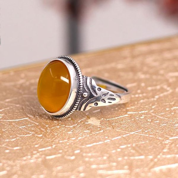 10x12mm Oval Cabochon Semi Mount Engagement 925 Sterling Silver Antique Ring