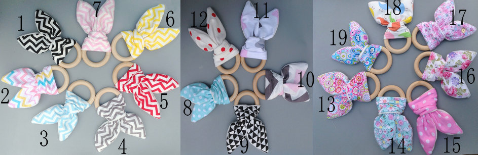 10pcs Newest Baby Teethers Natural Wooden Circle Fabric Training Sensory Ring Boy Aid Handmade Sensory Newborns Toys YE002