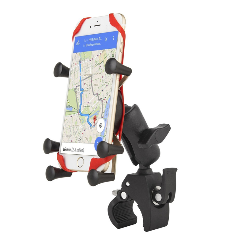 Versatile Vehicle Accessory: Multi-device Support Phone Stand Easily Attaches to Cycle Bars