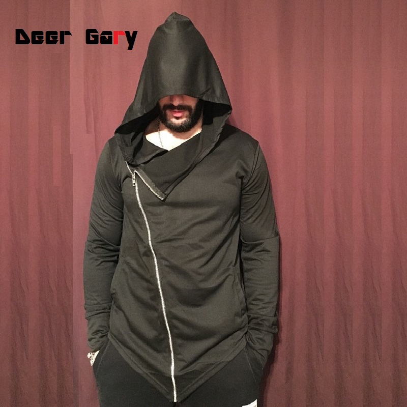 Wholesale-Men's Fashion sportswear 2016 Hot Brand Diagonal ZIP-UP Mens Assassin Creed Sweatshirt Hoodie Fashion Design For Men Sportswear