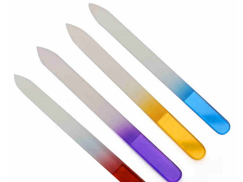 100pcs/lot Fast Shipping Newest Colorful Glass Nail Files Durable Crystal File Nail Buffer Nail Care