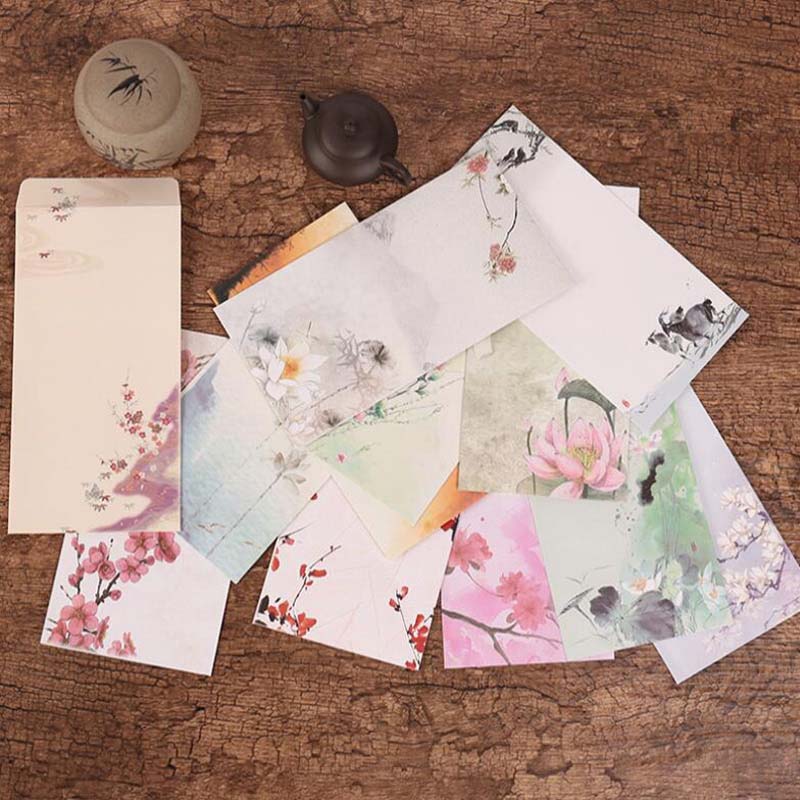 30Pcs/Lot Chines Style Paper Envelopes For Invitations Wedding Invitation Envelope Set Envelope Gift Envelopes Free Shipping Cute Prize Gift