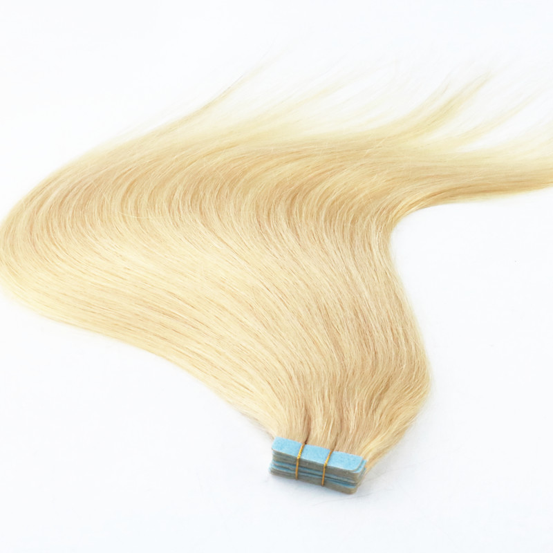 #613 Color High Quality Seamless Virgin Human Hair Skin Weft Tape in Hair Extensions Slik Straight Tape on Extension 100g Per Piece