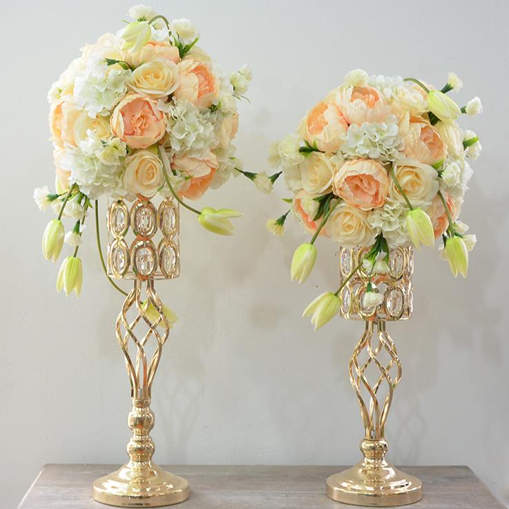 Wedding props gold plated iron flower ware stage background creative home European furnishings WQ17