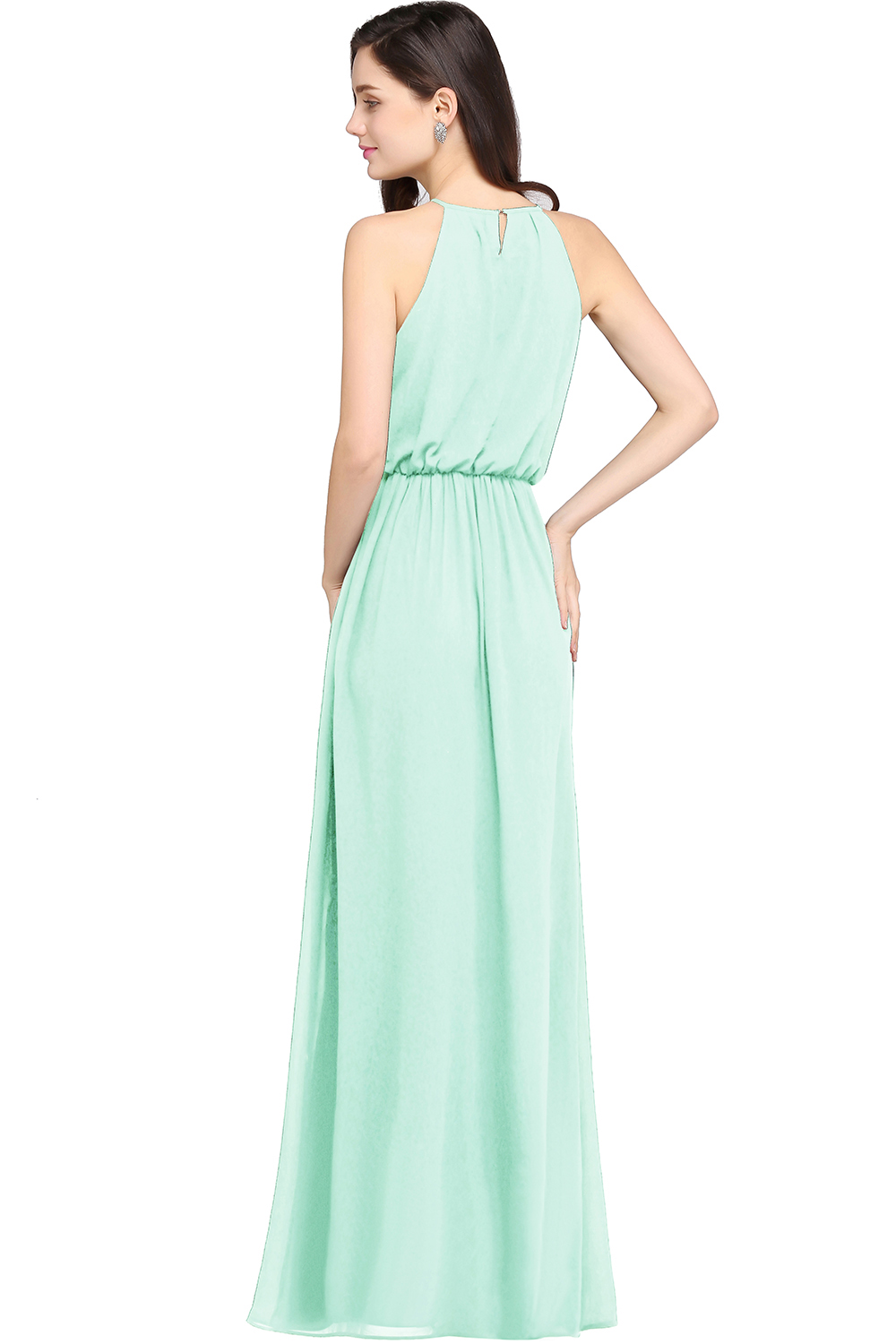 Wholesale Price Burgundy Chiffon A Line Bridesmaid Dress Jewel Neck Off the Shoulder Long Bridesmaid Gowns Wedding Party Dresses Robe