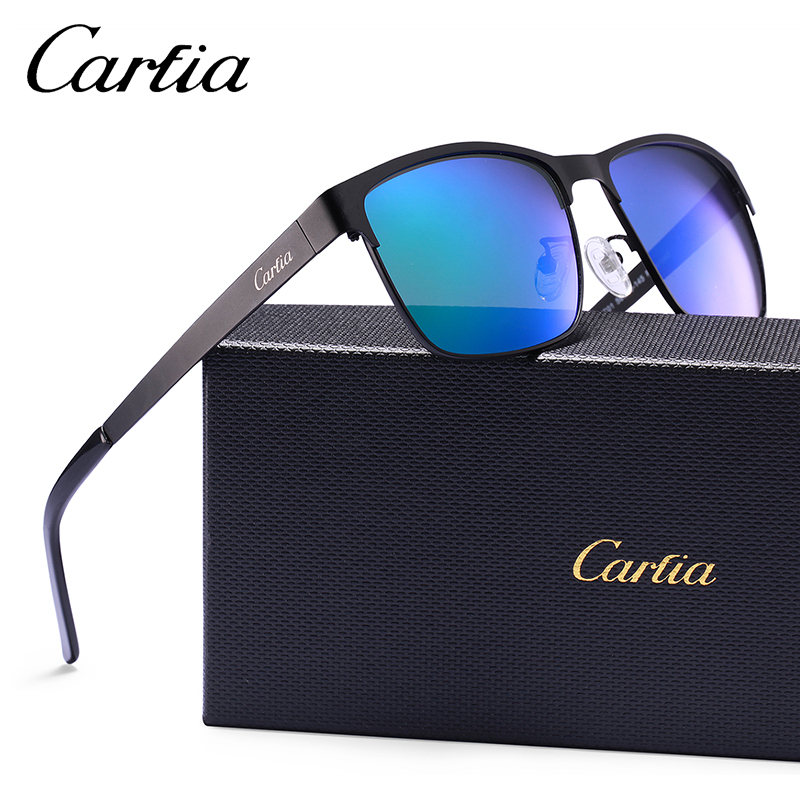 Carfia 5225 polarized sunglasses metal frame resin UV400 glasses sun glasses for men drive with free case 58mm