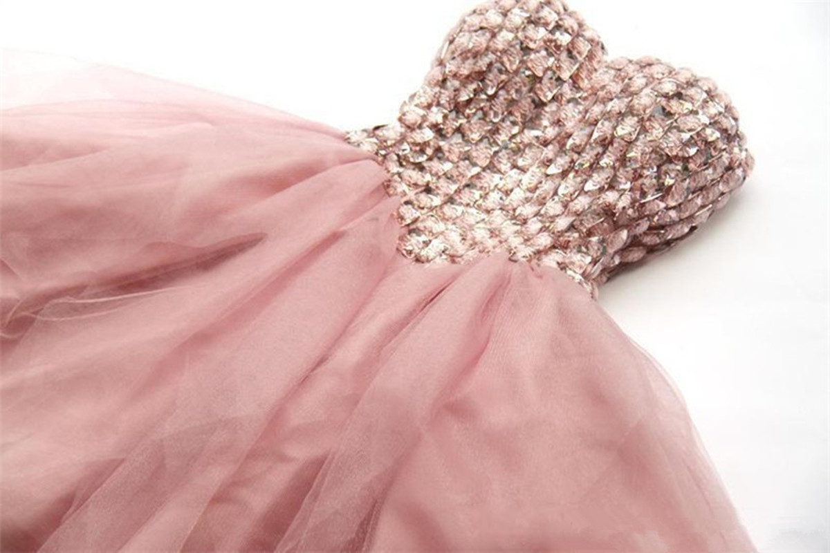 2017 Sexy Sweetheart Crystal Ball Gown Mini Homecoming Dress With Tulle Lace Up Graduation Prom Party Gown BH17