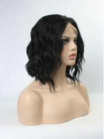 Short wavy bob brazilian remy wigs for black women shoulder length Glueless Lace Front Human Hair Wig with Bangs Full diva1