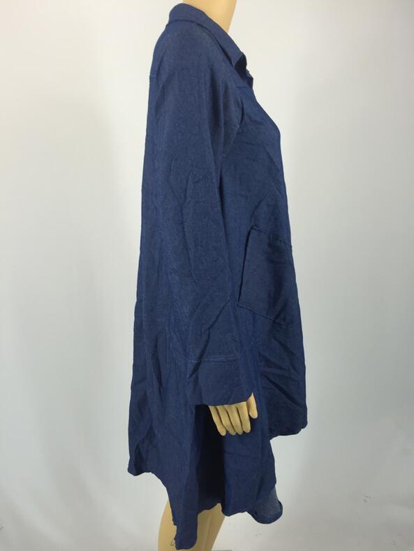 High quality Big fashion long - sleeved denim shirt loose loose women 's explosive section LX014