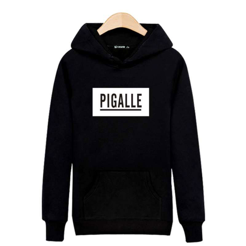 Wholesale- PIGALLE Harajuku Sweatshirt Black for Street Wear Hoodies Men Luxury ray 3XL