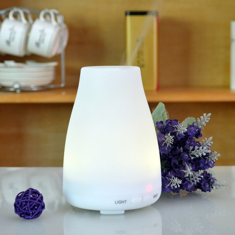 100ml Oil Diffuser Aroma Cool Mist Humidifier with Adjustable Mist Mode,Waterless Auto Shut-off and 7 Color LED Lights Changin