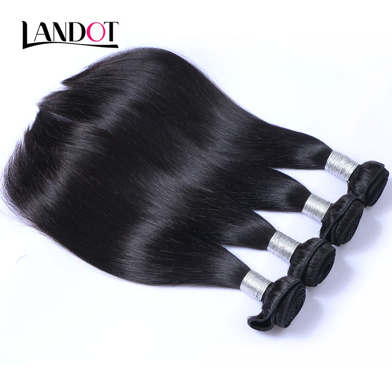 Brazilian Malaysian Indian Peruvian Virgin Human Hair Weaves 20/30 Bundles Body Wave Straight Loose Deep Wave Jerry Curly Hair Natural Black