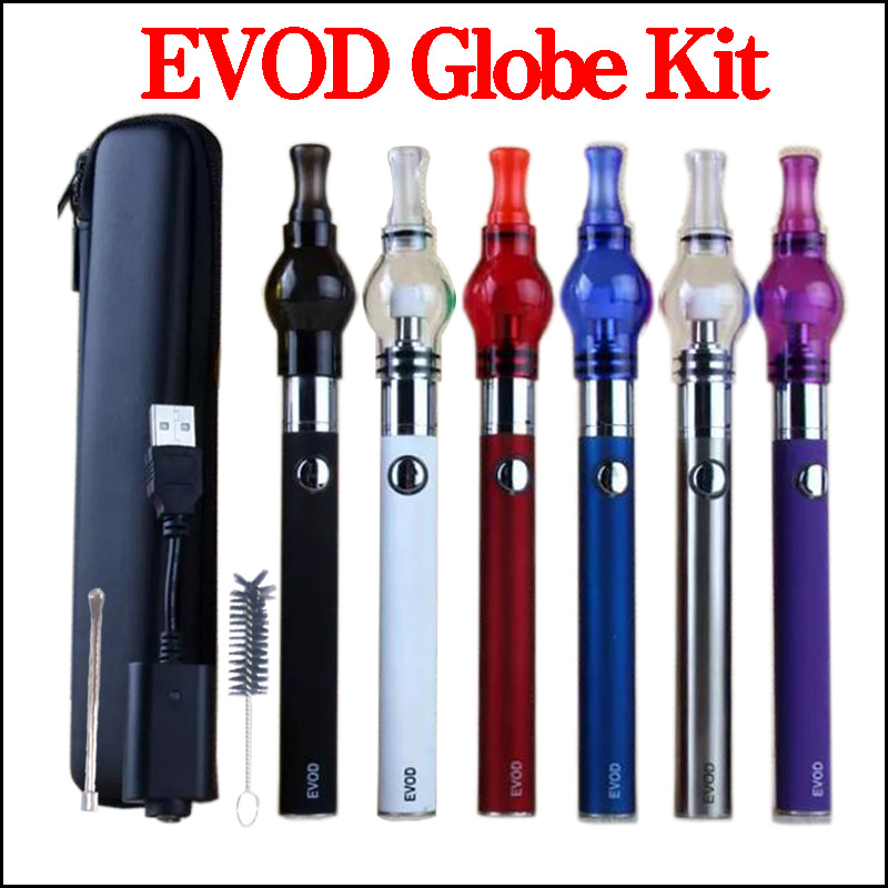 EVOD wax vaporizer pen kit Glass Globe atomizer dry herb vapes wax kit elec...