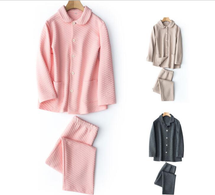 Autumn and winter air layer warm home clothing suit knitted cotton pajamas cotton jacket couple models cotton clothing home service, Pink
Autumn and winter air layer warm home clothing suit knitted cotton pajamas cotton jacket couple models cotton clothing home service, Pink