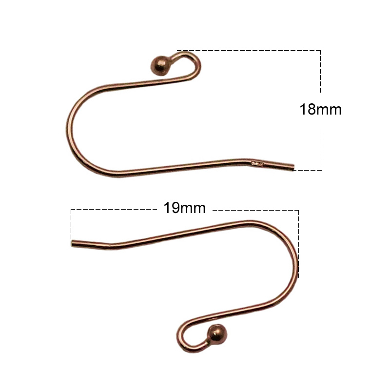 Beadsnice 925 Earring Hooks 21gauge Handmade Sterling Silver Earring Wires with Ball end for DIY Earrings Making ID25417