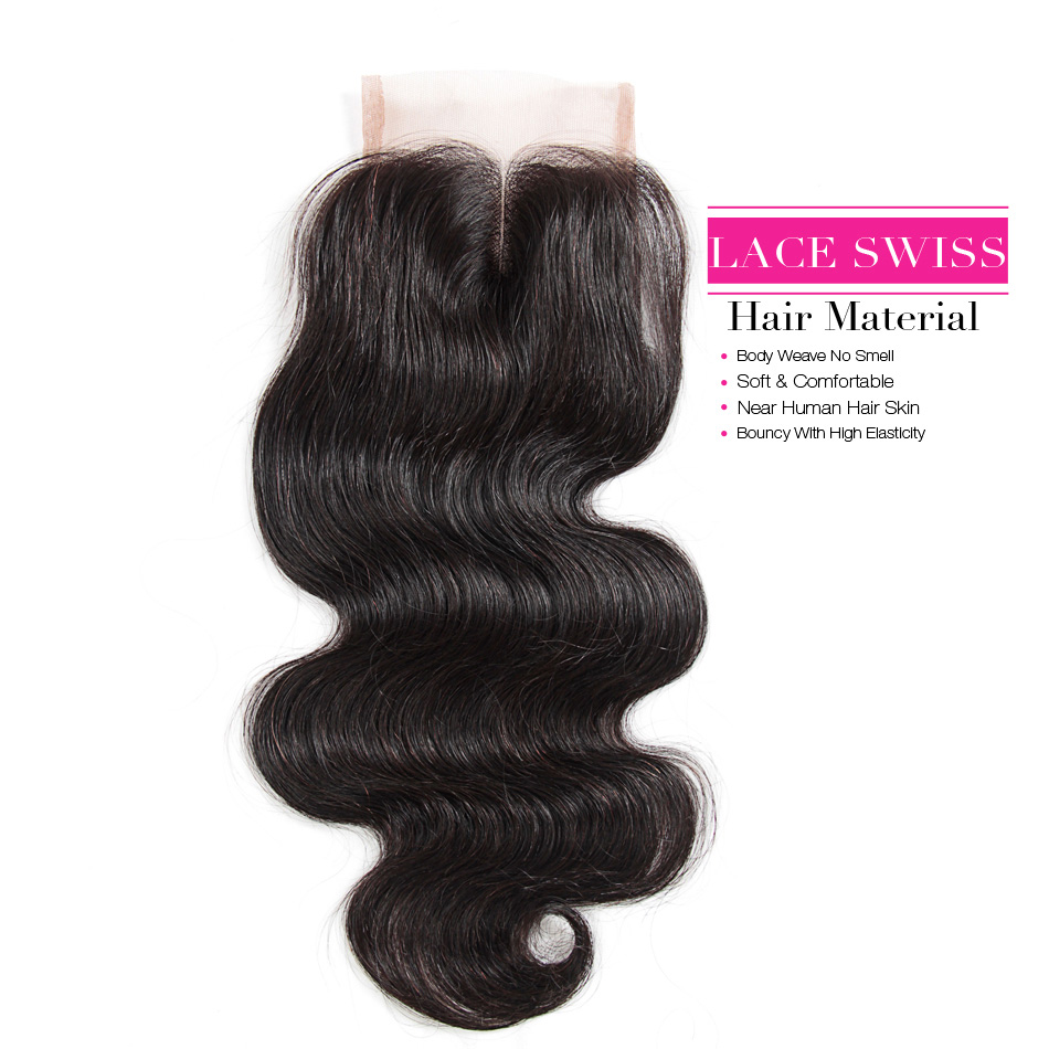 Brazilian Body Wave Virgin Hair Lace Closure Free Middle 3 Way Part Human Hair Closure Unprocessed Brazillian Body Wave Hair Lace Closures