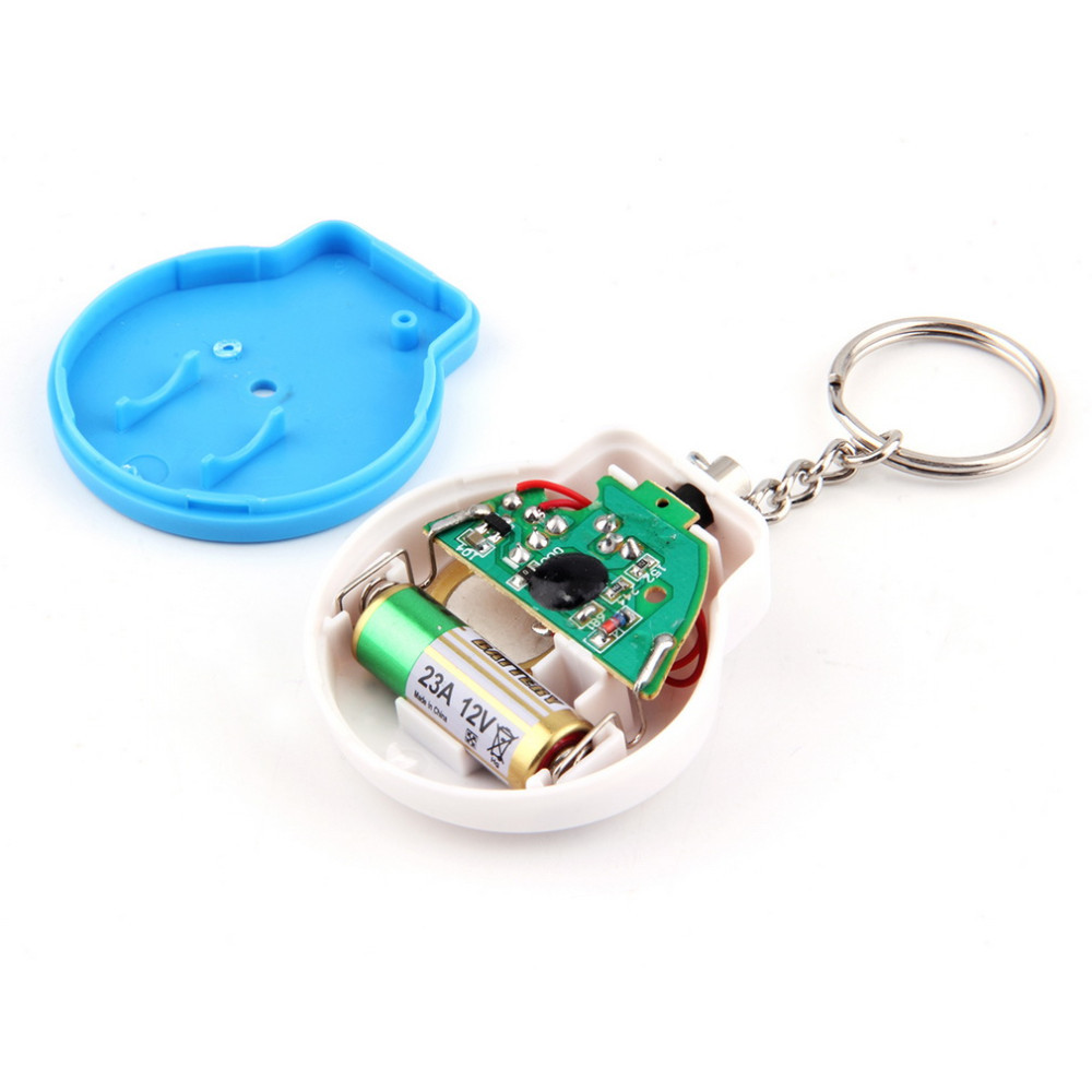 Smile Face Alarm Personal Electronic Panic Alarm Anti-Rape Anti-Attack Alarm Sensor Security Siren Keychain 120dB