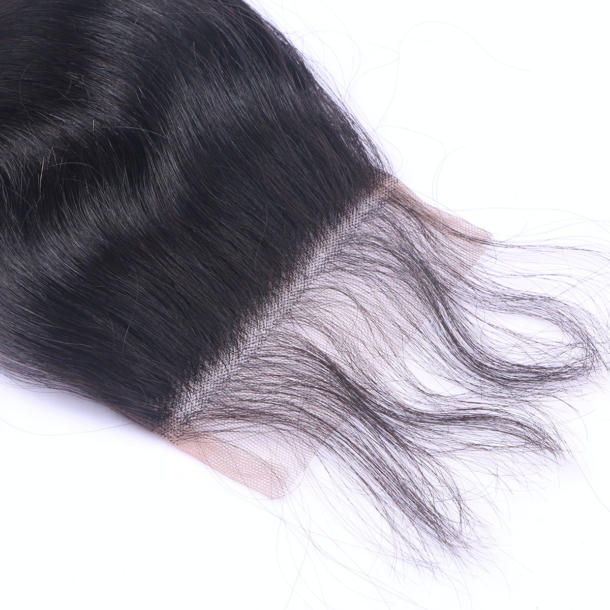 Brazilian Virgin Human Hair Weave Closure Body Wave Natural Black 4x4 Lace Closure Piece Three Middle Free Part