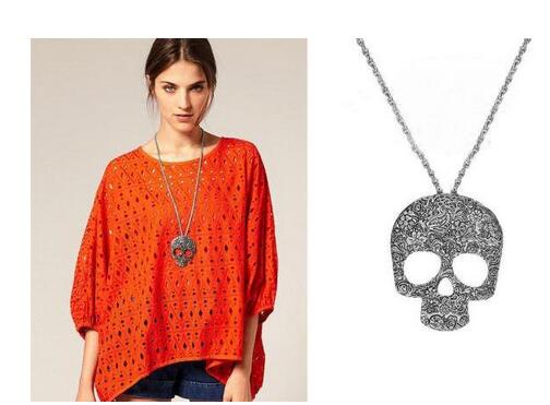 N161 Fashion Gothic Lovely Skull Necklace Jewelry Wholesale! Free Shipping