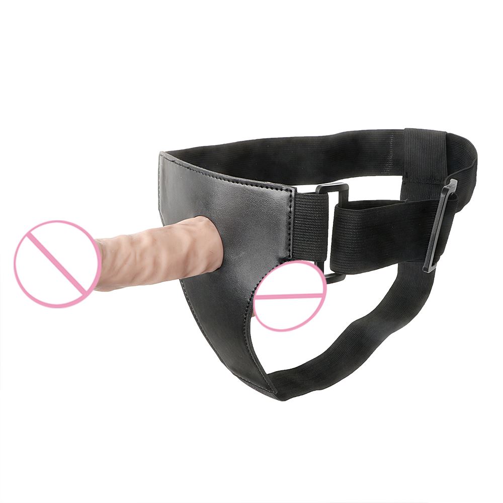 IKOKY Wearable Strap On Dildos Pants Strapon Penis Panties Black Leather Sex Toys for Lesbian Gay Adult Game q170718 - view 5