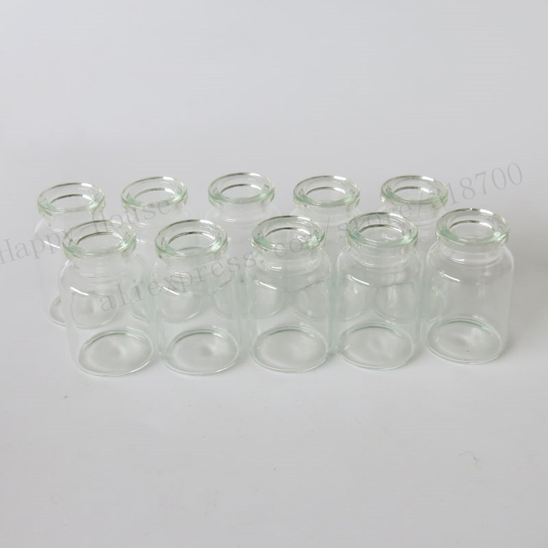 Wholesale- 100 x 10ml Small Glass Bottles Vials Jars With Cork,1/3oz Corks Stopper Decorative Corked Tiny Clear Wising Glass Bottle