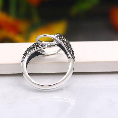 8x12mm & 7x10mm Pear Cabochon Semi Mount Ring 925 Sterling Silver Art Deco Fine Silver Jewelry Setting