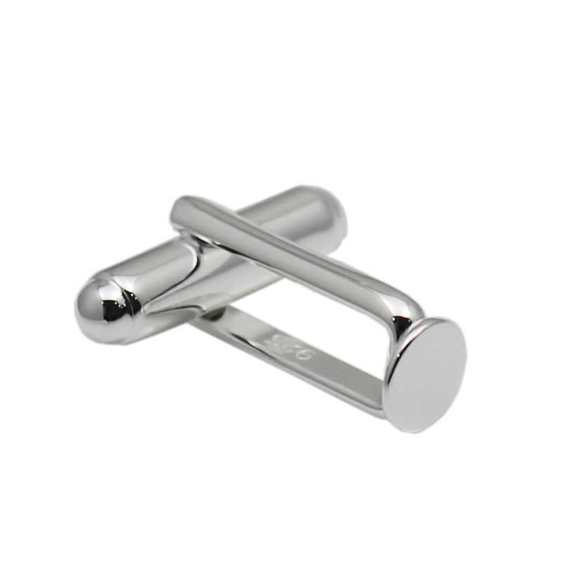 Beadsnice 925 Sterling Silver Cufflink Blanks Mens Jewelry Handmade Cufflink Findings with Flat Pad DIY for him ID34587