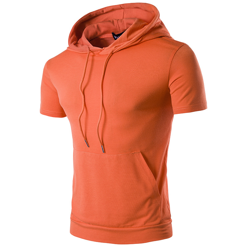 2017 new men's hooded pocket short sleeved summer color size high street hip-hop T-shirt sportswear thin clothing, White
2017 new men's hooded pocket short sleeved summer color size high street hip-hop T-shirt sportswear thin clothing, White