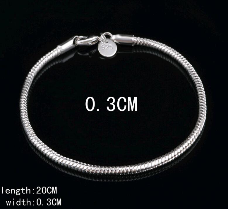 Bulk Silver Plated Snake Chain Bracelets Durable Metal Banding for Men/Women Lengths from 16cm to 23cm