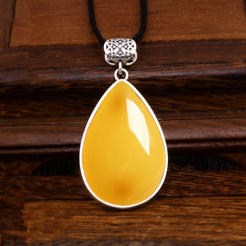 29x40mm Pear Cabochon Semi Mount 925 Sterling Silver Engagement Pendant Setting Fine Silver Jewelry Setting