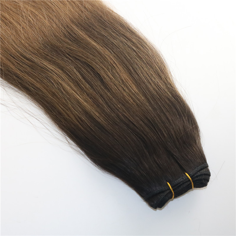 Balayage Ombre Dye #2#8 Brown High Quality Hot Selling Brazilian Virgin Hair Straight Human Hair Weave Extensions Bundles 100g