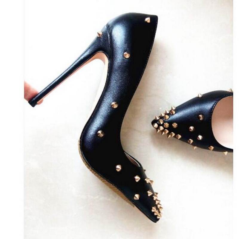 Fashion New Hot Sales Luxury Red Bottom High Heels Rivets Womens Shoes Brand Pumps 12CM Black Heels Woman Sexy Pointed Toe Wedding Shoes
Fashion New Hot Sales Luxury Red Bottom High Heels Rivets Womens Shoes Brand Pumps 12CM Black Heels Woman Sexy Pointed Toe Wedding Shoes