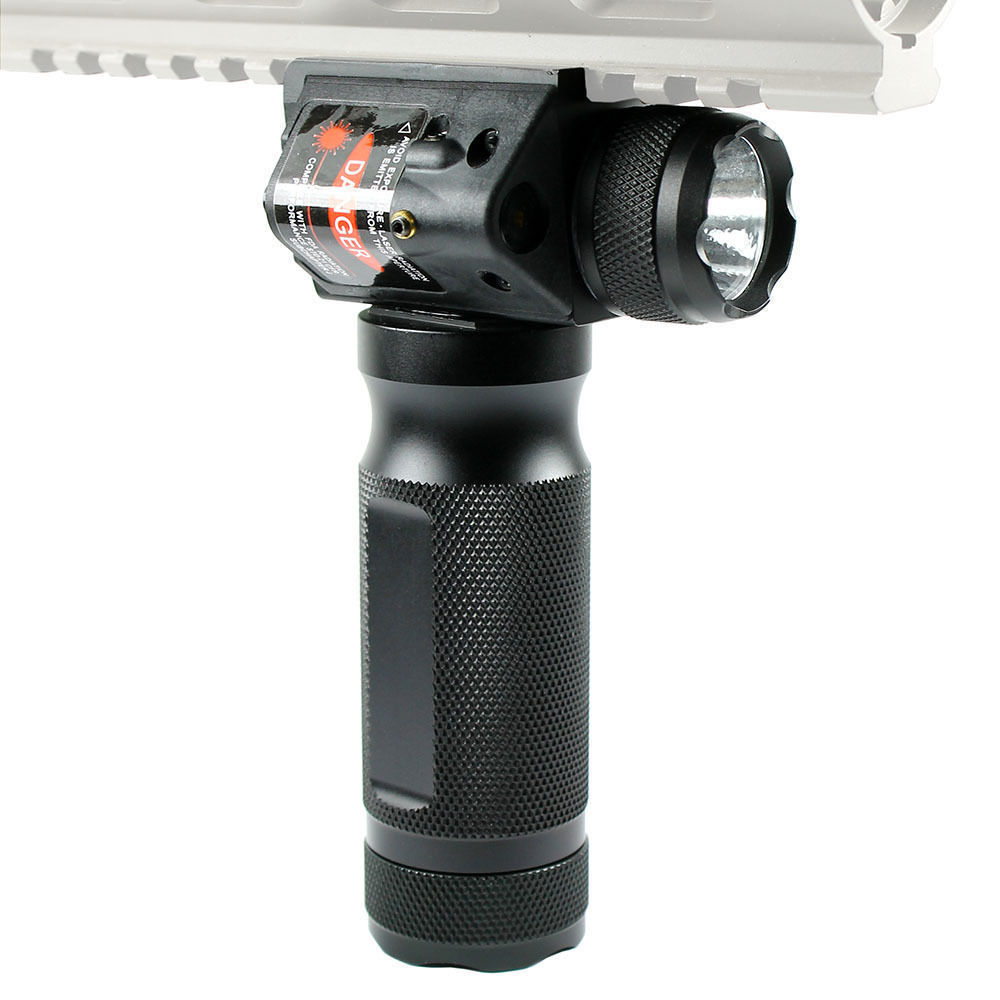 Tactical Foregrip Hand Grip CREE LED Flashlight Red Laser Sight Fit 20mm Rail
Tactical Foregrip Hand Grip CREE LED Flashlight Red Laser Sight Fit 20mm Rail