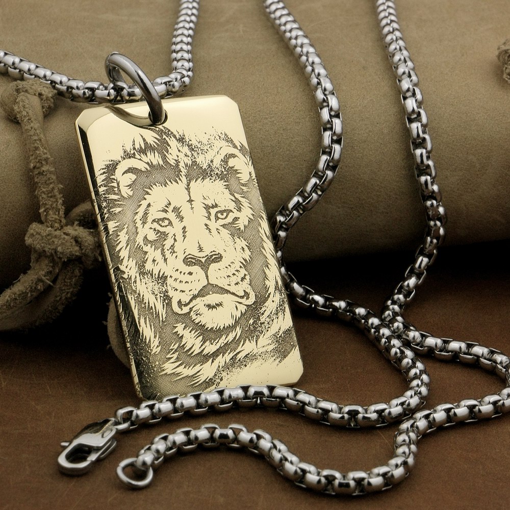 LINSION High Detail Laser Deep Engraved Brass Lion King Pendant Biker Rock Punk Style 9X025B Steel Necklace 24 inches
LINSION High Detail Laser Deep Engraved Brass Lion King Pendant Biker Rock Punk Style 9X025B Steel Necklace 24 inches