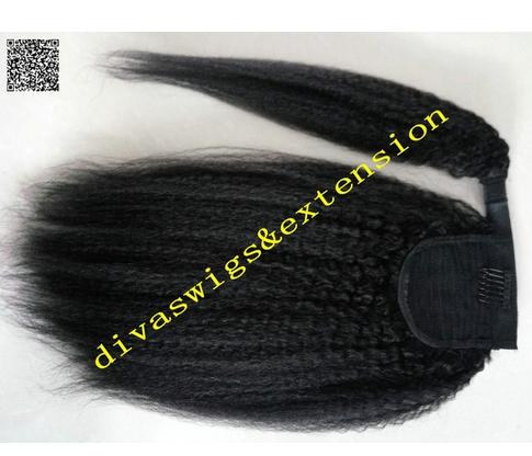 dora dora Wrap Drawstring Human Hair Ponytail Extensions Coarse Curly Afro Kinky Straight Italian Yaki Curly Ponytail Extension