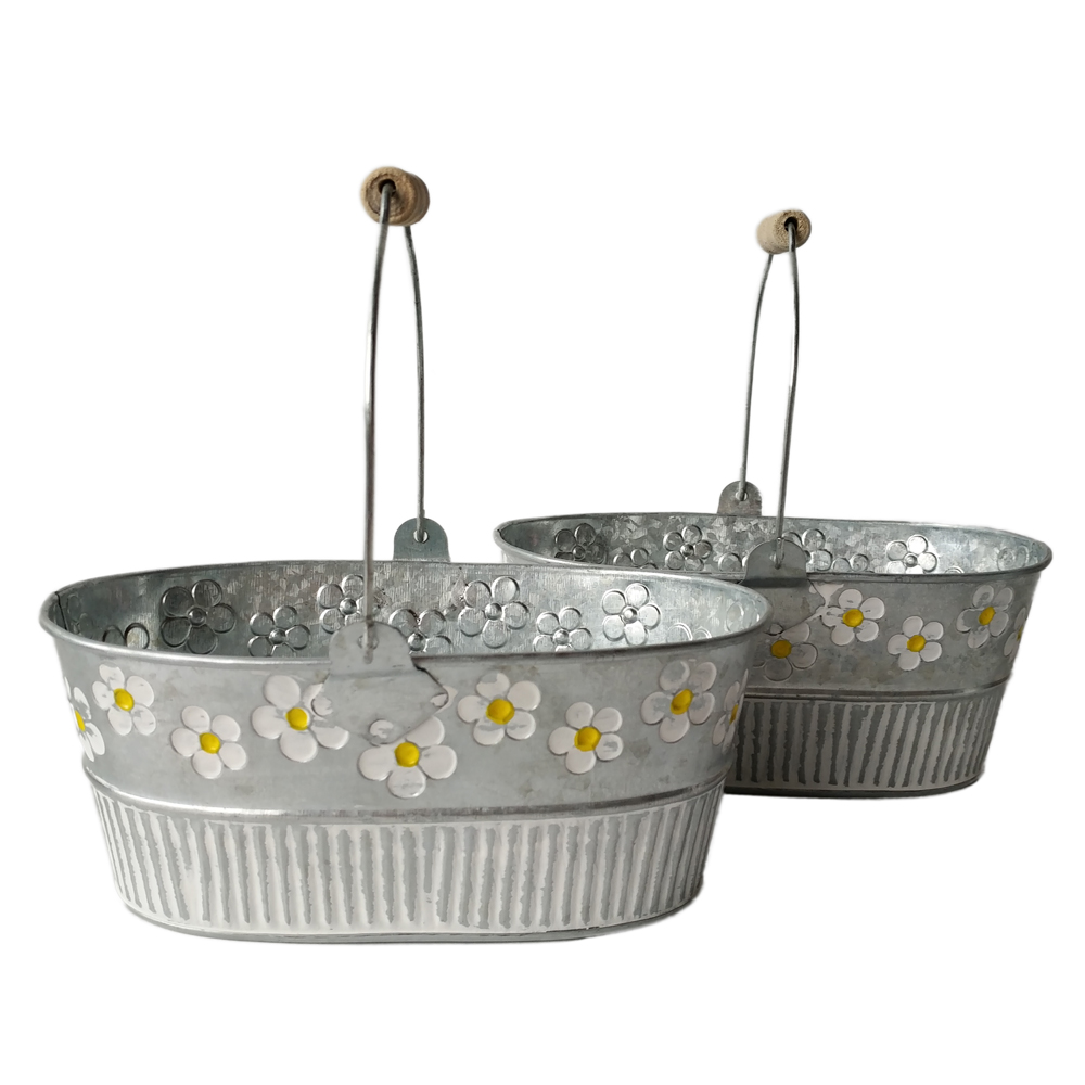 D19XH8CM Metal Planter with Wood Handle Hanging Succulents pots for Herb Outdoor Galvanized Garden Decor Oval
D19XH8CM Metal Planter with Wood Handle Hanging Succulents pots for Herb Outdoor Galvanized Garden Decor Oval