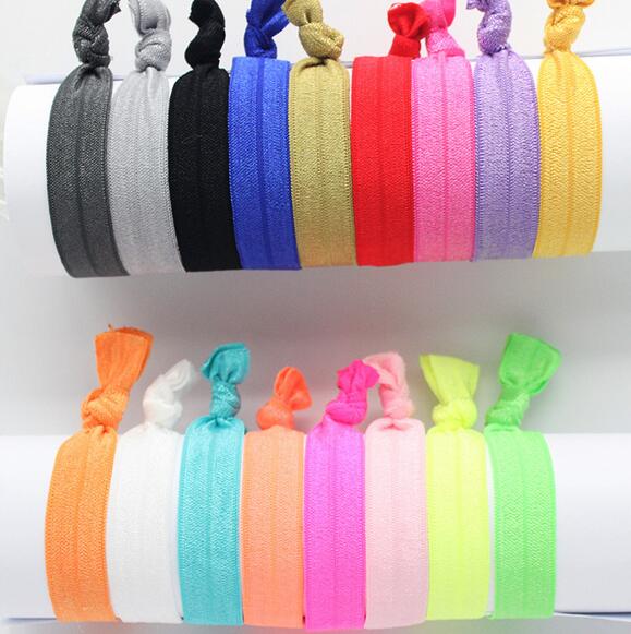50pcs lady headbands girls' Elastic Hair ties bracelet Ribbon headwear elastic wristbands ponytail holder hair bands Hair Accessories F6510