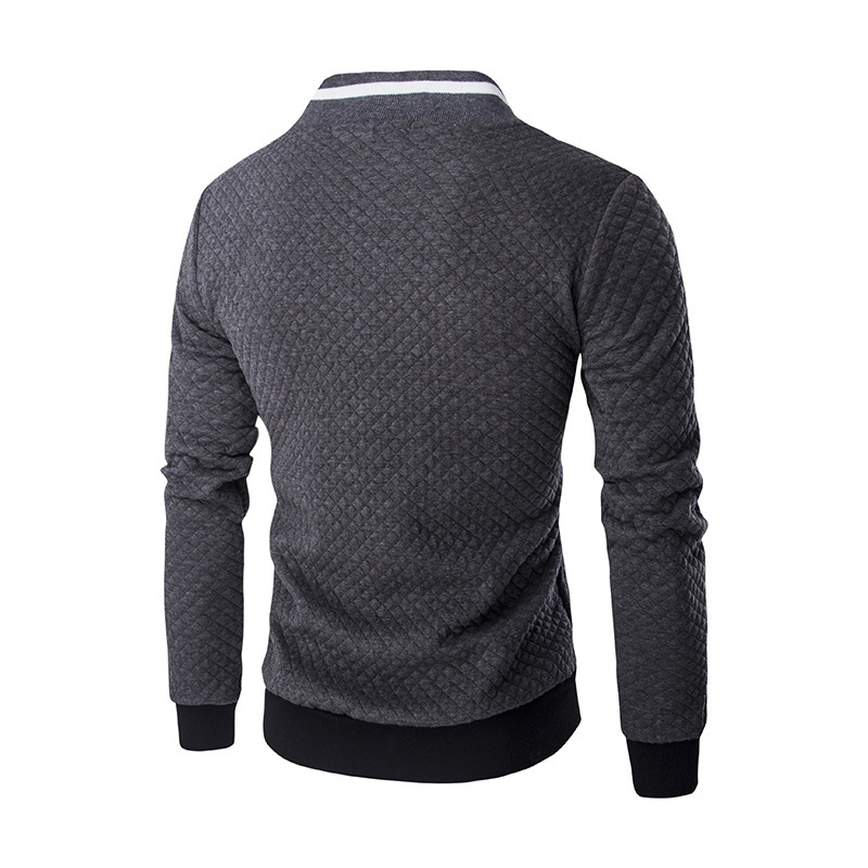Wholesale- New Trend White Jacket Men Veste Homme 2016 Bomber Mens Fashion Slim Fit Argyle Zipper Varsity Jacket Casual Jacket For Fall