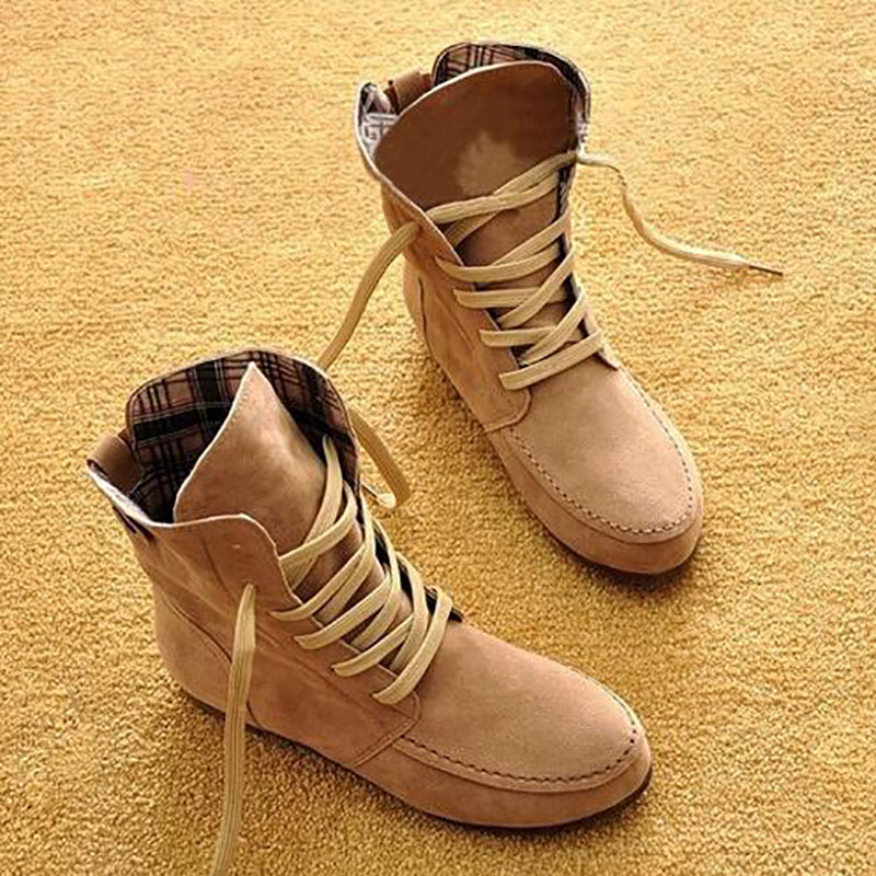 Martin Boots For Women Nubuck Leather Pure Color Bottine Femme Lace Up Autumn Spring Ankle Boots Woman Round Toe Flat Shoes, Watermelon red
Martin Boots For Women Nubuck Leather Pure Color Bottine Femme Lace Up Autumn Spring Ankle Boots Woman Round Toe Flat Shoes, Watermelon red
