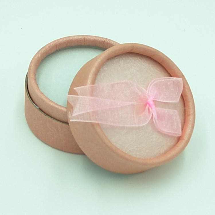 5.5 * 5.5 * 3.5CM multi-color bow small round ring box earrings box gift gift box