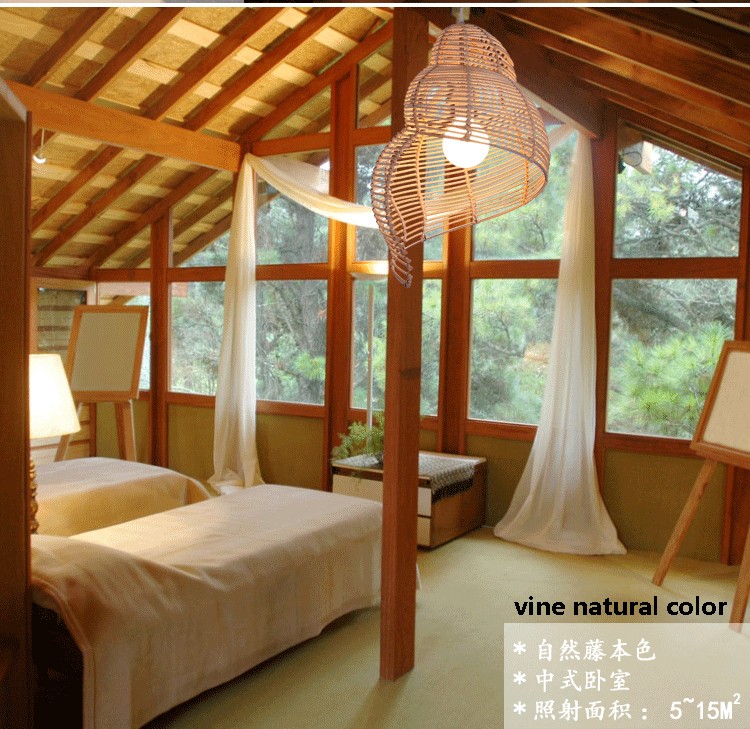 Modern Bamboo Snail Pendant Lights Fixture Southeast Asian Rattan Escargots Pendant Lamps Hotel Restaurant Dining Room Cafes Hanging Lamp