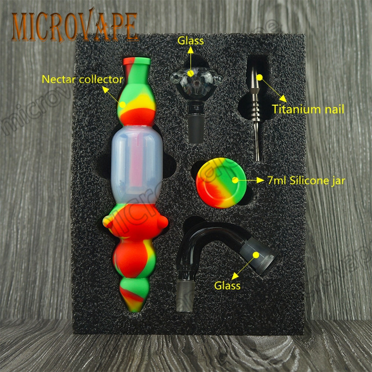 14mm Silicone Nectar Collector Kits Collector 14mm Titanium Tip Stainless Steel Dabber Hand Tools Oil Silicon NC Titanium Nails
14mm Silicone Nectar Collector Kits Collector 14mm Titanium Tip Stainless Steel Dabber Hand Tools Oil Silicon NC Titanium Nails