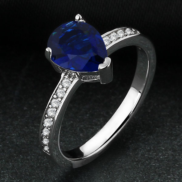 Fashion Blue Stone Ring Butterfly Accessories 925 Sterling Silver Rings For Women ( RI101029) 17401