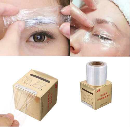 New 1Box Tattoo Plastic Wraps Cover Preservative Film Semipermanent Makeup Tattoos Eyebrow Liner Tattoo Accessory 50MM*200M